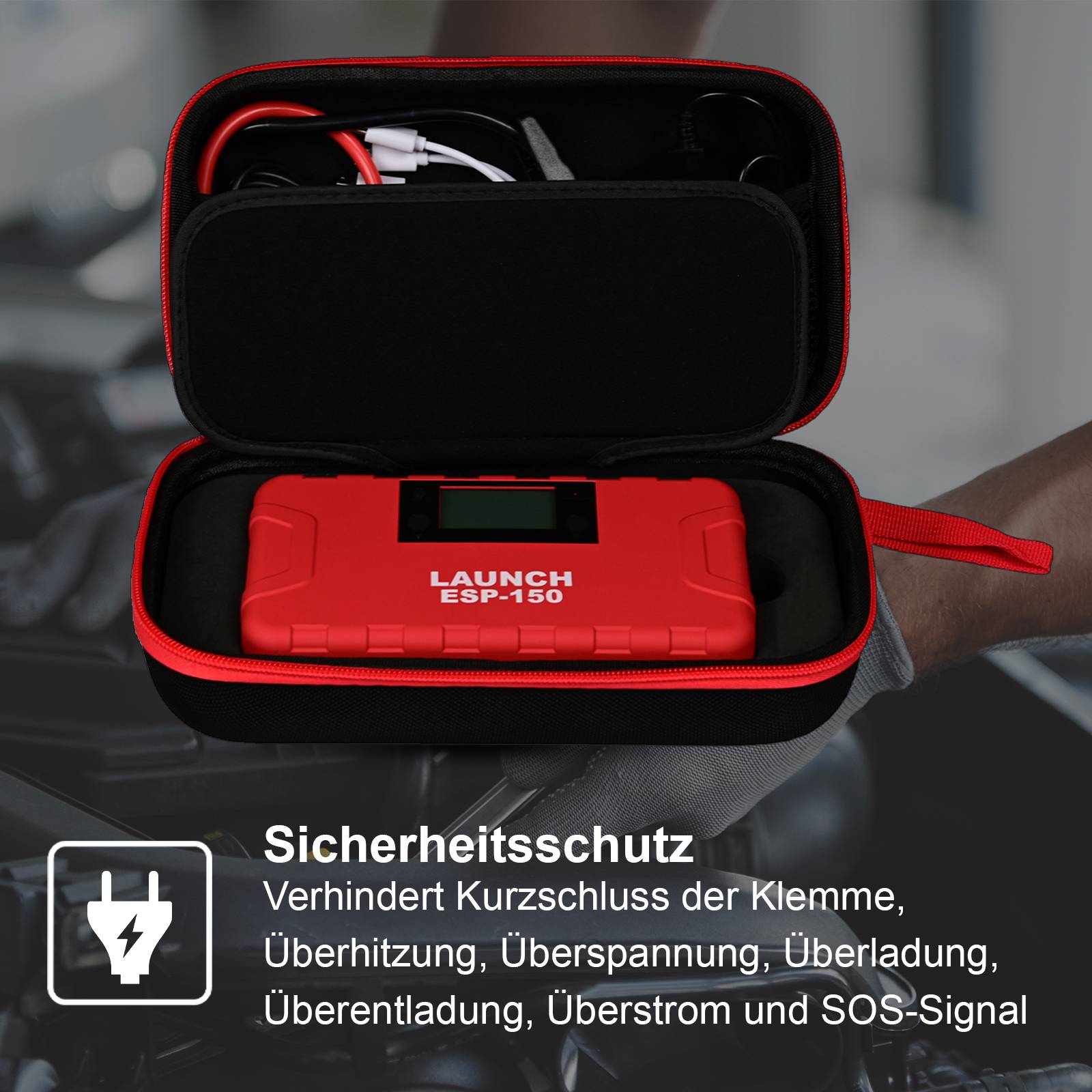 LAUNCH ESP-150 Starthilfegerät Auto Starter 500A 15.000mAh Starthilfe Powerbank