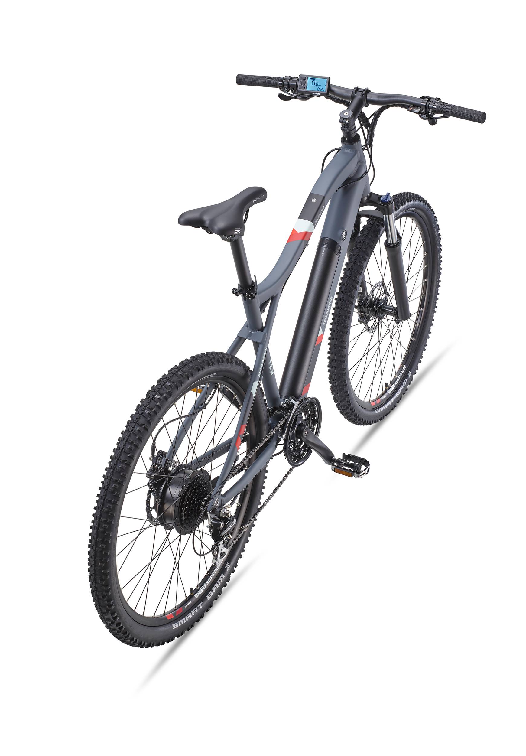 Telefunken E-Bike M922 mit 24 Gang Shimano Acera Kettenschaltung, Mountainbike - Hinterradmotor 250W / 36V Li-Ion Akku