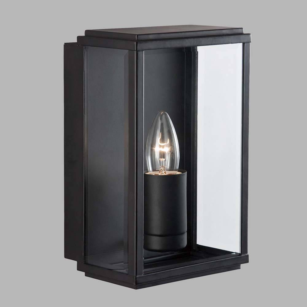 Wand Spot Lampe Leuchte Schwarz Edelstahl Außen Veranda Terrasse Hof Beleuchtung