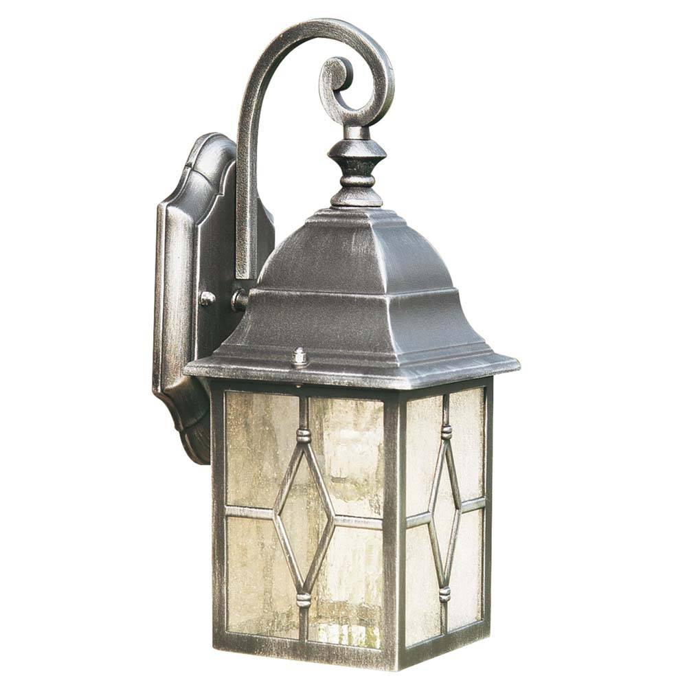 Wand Spot Lampe Leuchte Silber Schwarz Alu Außen Veranda Terrasse Beleuchtung