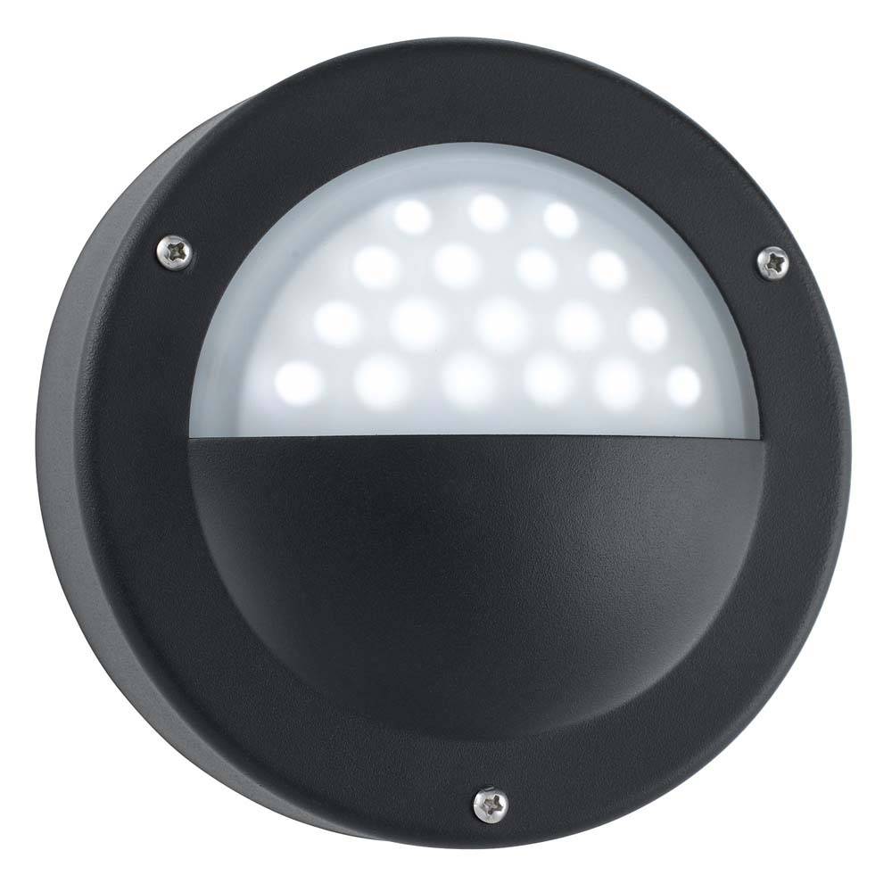 LED Wand Lampe Außen Leuchte Aluminium Schwarz IP44 Garten Veranda Beleuchtung