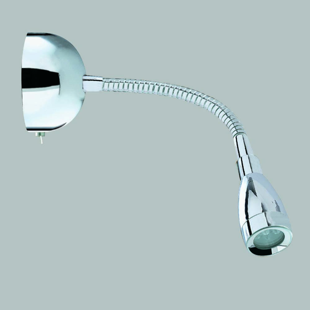 LED Wand Spot Lampe Leuchte Chrom Flexo Arm Wohn Schlaf Ess Zimmer Beleuchtung