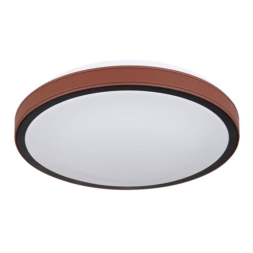 Deckenleuchte CCT Deckenlampe Rundleuchte Wohnzimmerlampe braun LED Deckenlampe, Aluminium, Metall, Acryl, 1x LED 12 Watt 637 Lumen warmweiß-kaltwei