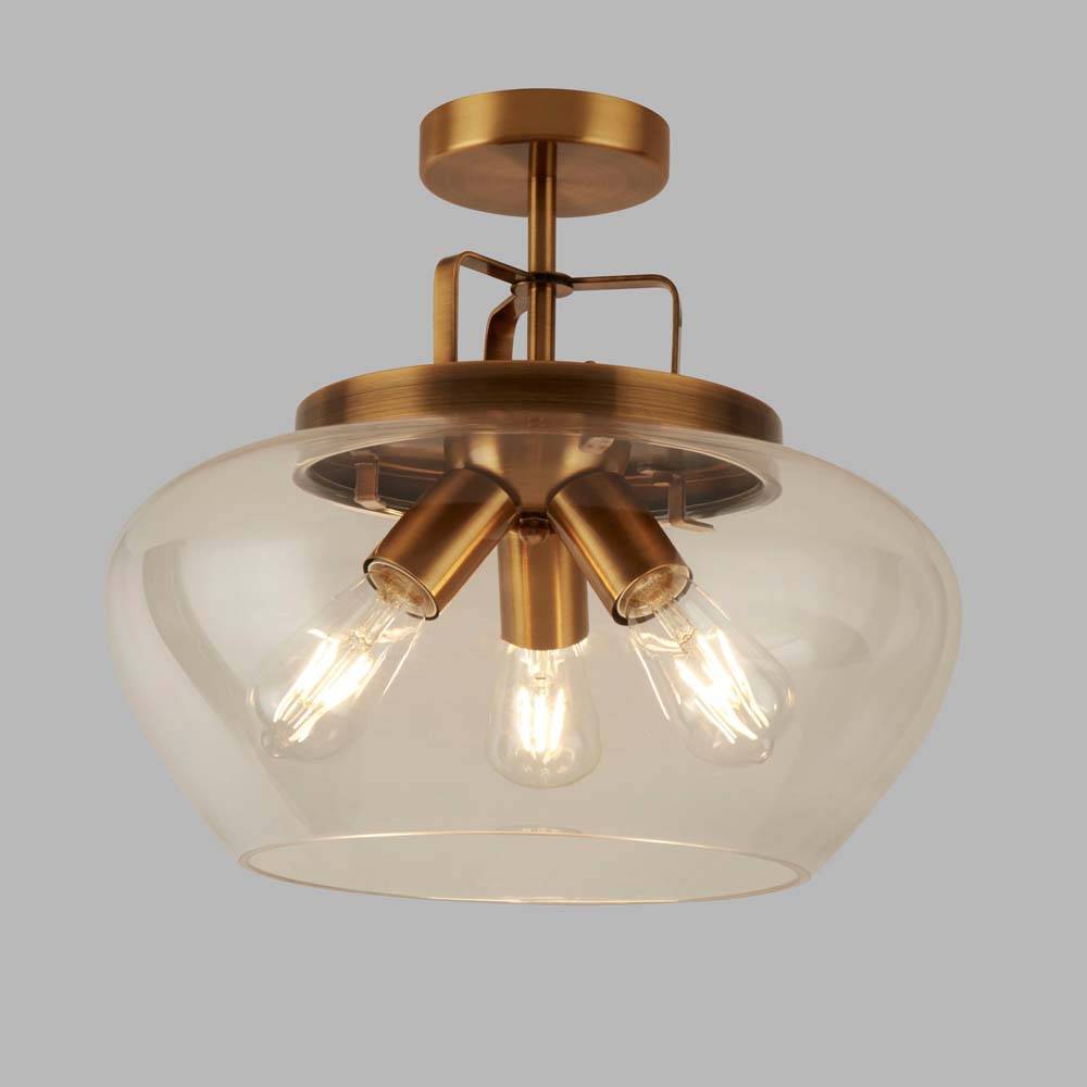 Decken Lampe Leuchte Bronze Flur Büro Küche Schlaf Wohn Ess Zimmer Beleuchtung