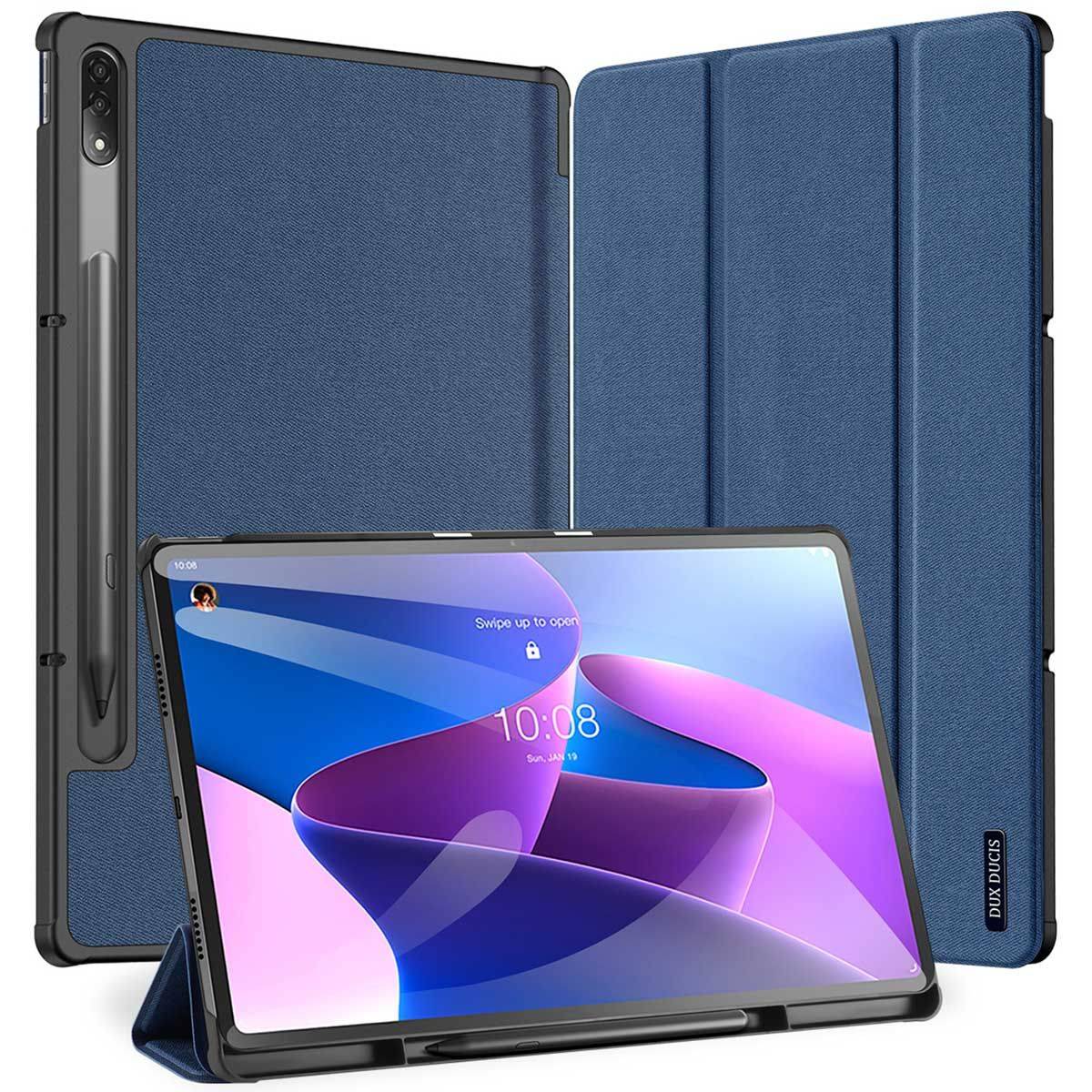 Dux Ducis Tablet Hülle Hartschale mit Smart Sleep Standfunktion kompatibel mit LENOVO TAB M10 PLUS 3.Gen 10.6" Blau