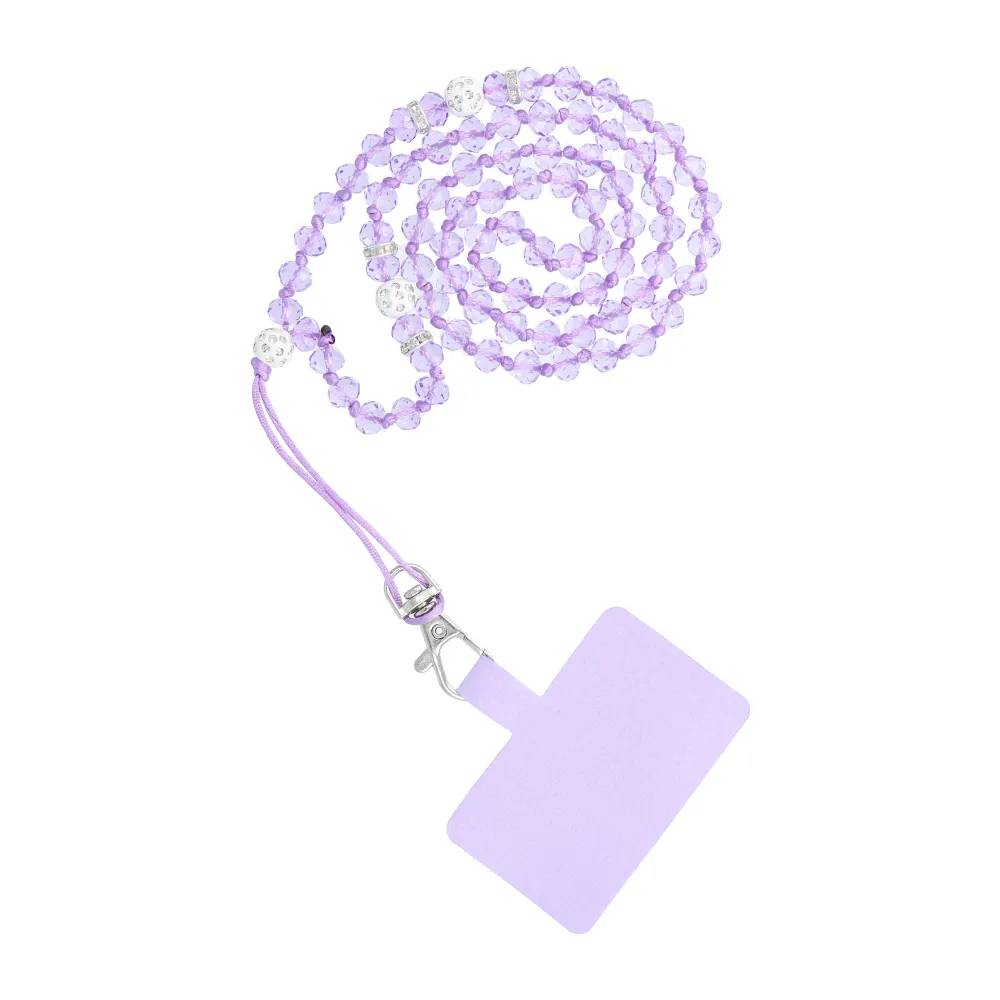 Anhänger Perlen kompatibel mit Smartphone / Kabellänge 74cm (37cm in einer Schlaufe) / für Hals - Lila