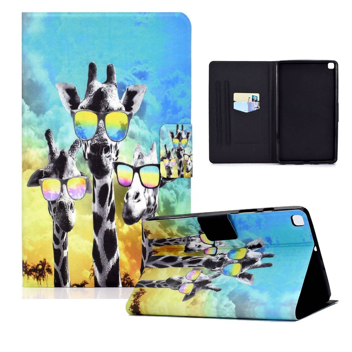 Für Tablet Motiv Muster Tasche Kunst-Leder Hülle Etuis Cover Schutz Case Zubehör