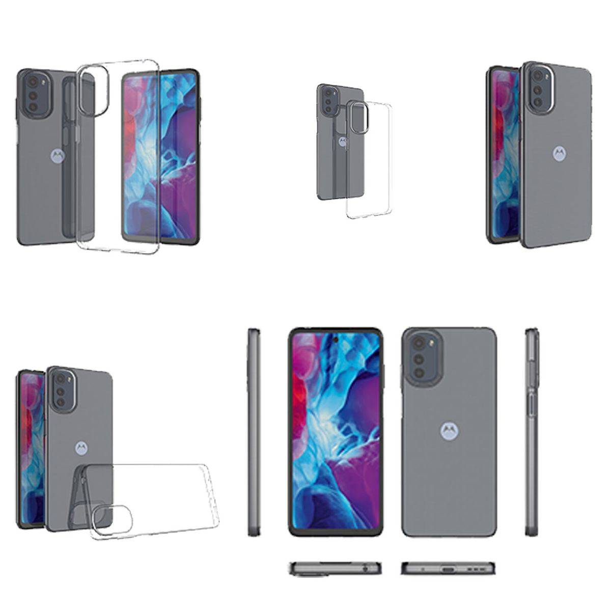 Für Motorola Moto E32 Silikoncase TPU Schutz Transparent Handy Tasche Hülle Cover Etuis