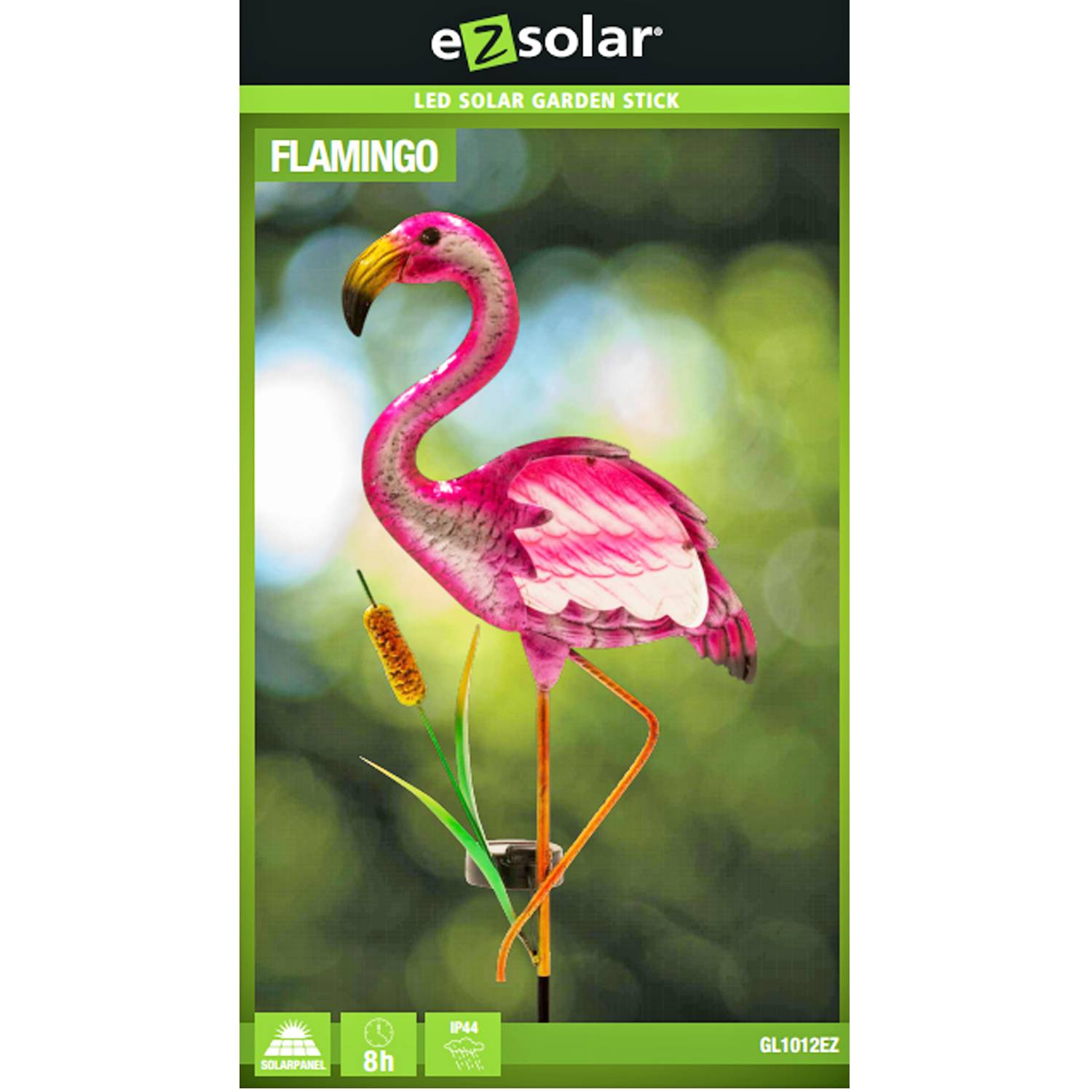 LED-Flamingo bunte Version mit einer weissen LED bis zu 8 Stunden Leuchtdauer, GL1044EZ, 0884620059774