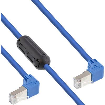 InLine® Patchkabel 2-seitig unten gewinkelt mit Ferrit, S/FTP, Cat.6, PVC, 1,6m Kabel RJ45 Cat.6
