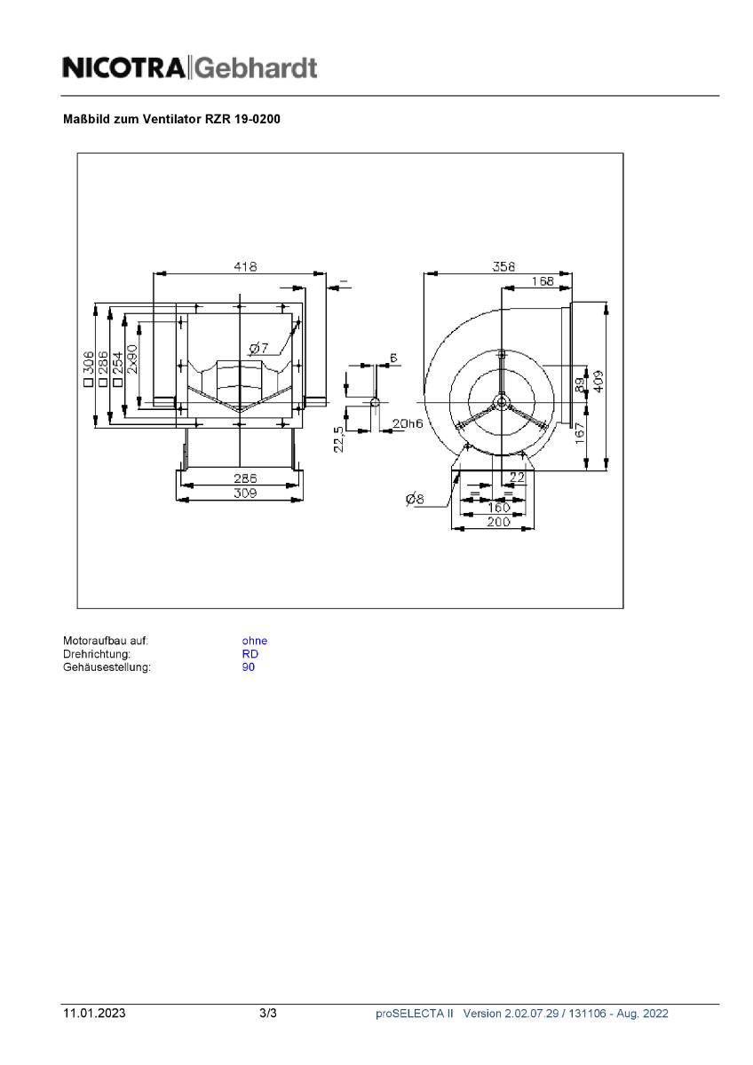 Nicotra-Gebhardt Ventilator RZR-19-200