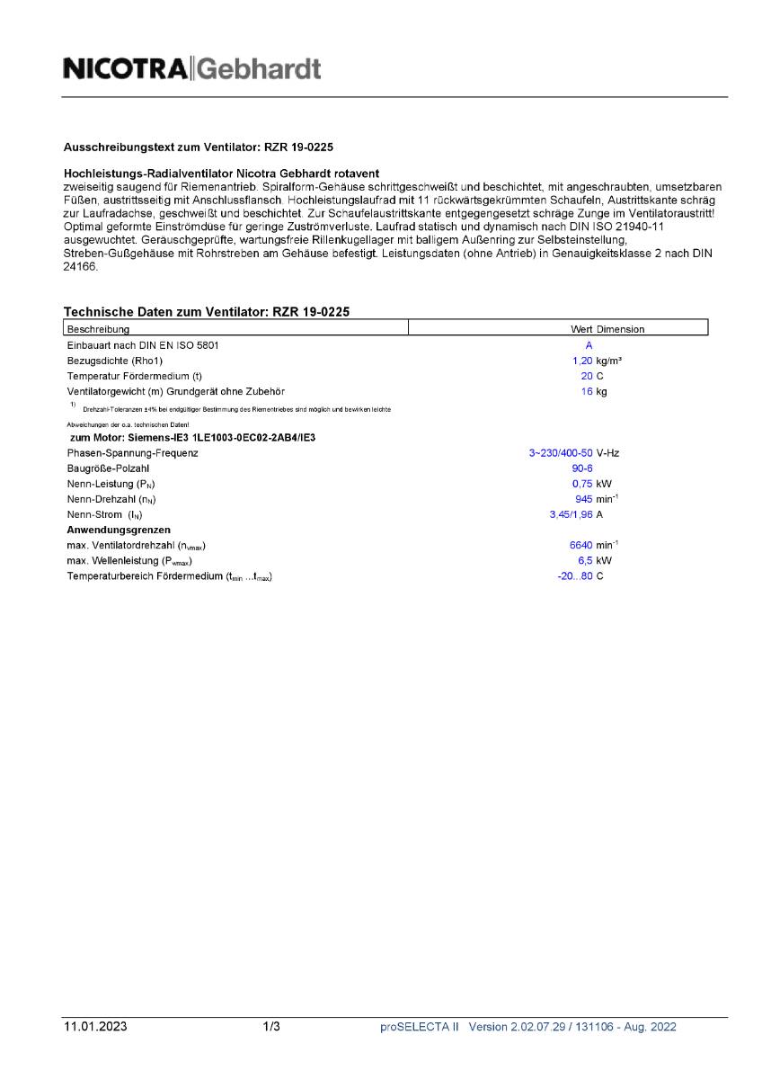 Nicotra-Gebhardt Ventilator RZR-19-225