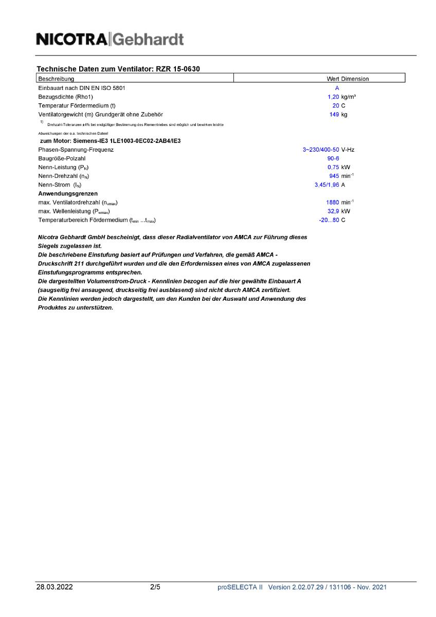 Nicotra-Gebhardt Ventilator RZR-15-0630