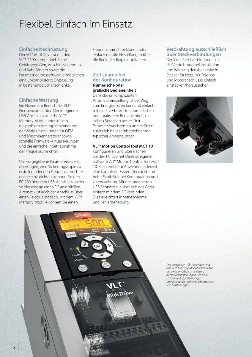 Danfoss<br>Frequenzumrichter<br>FC-280P7K5T4E20H1BXCXXXSXXXXAX<br>VLT® Midi