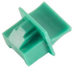 Ein grüner, taktiler mechanischer Tastaturschalter, entwickelt für reaktionsfreudiges Tippen mit einer sanften Betätigungskraft und charakteristischem Feedback.