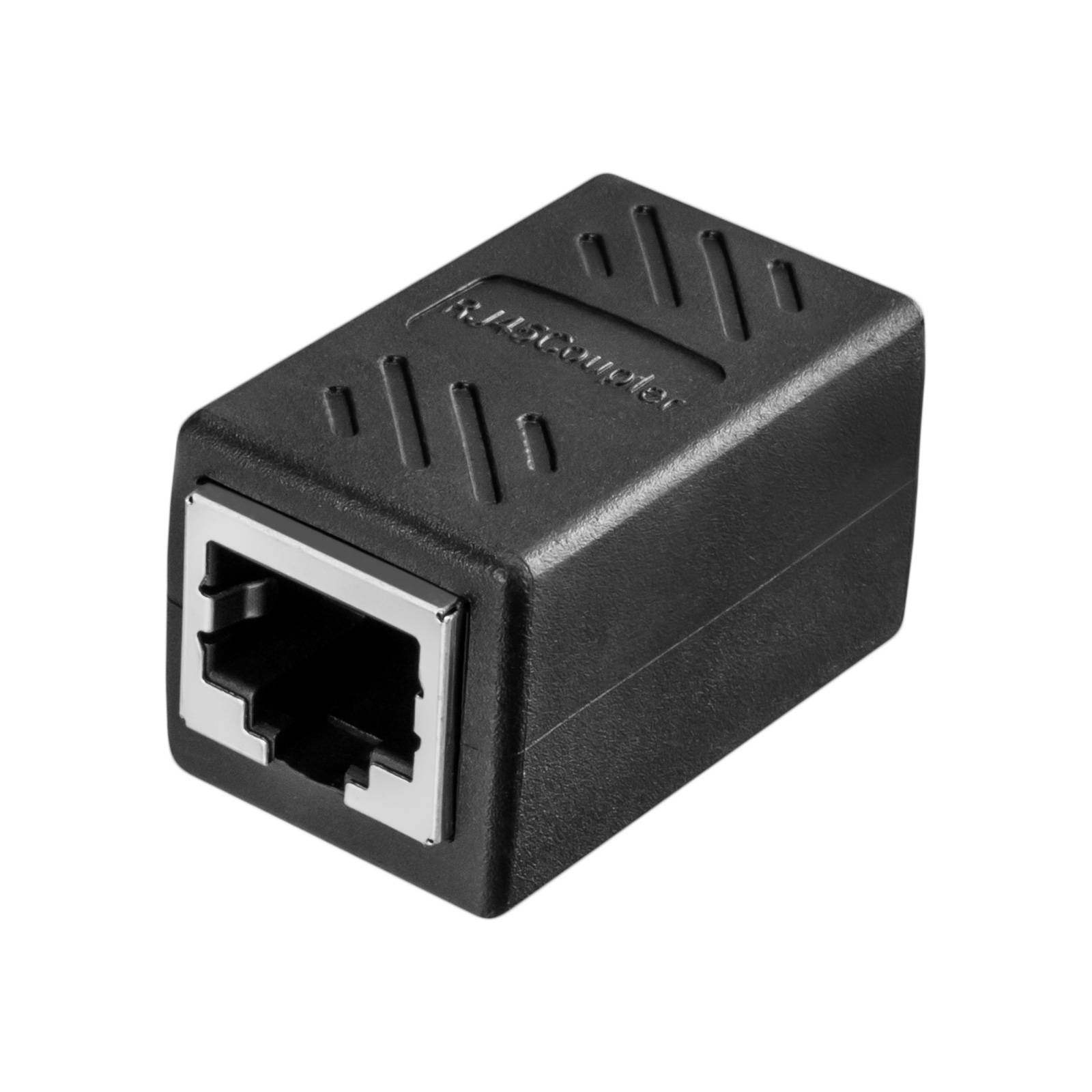 Kabel Verbinder CAT 6a Netzwerk Steckverbinder RJ45 Buchse Netzwerkkabel Adapter Indoor schwarz