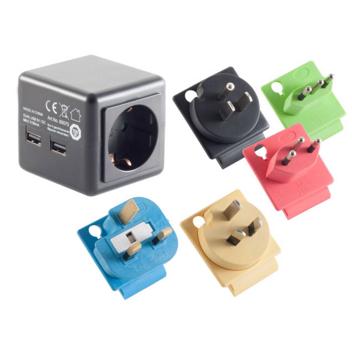 Reisestecker mit 2x USB