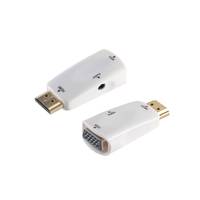 SHIVERPEAKS - S-Conn 10-01001, HDMI Typ A (Standard), VGA (D-Sub) + 3.5mm, Männlich, Weiblich, 1080p, Weiß