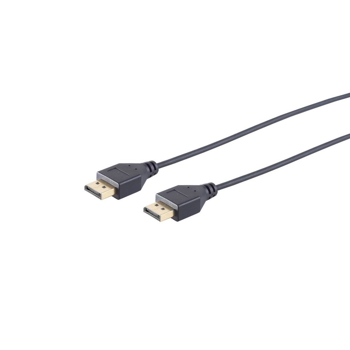 DisplayPort 1.2 Kabel, 4K, slim, 3,0m