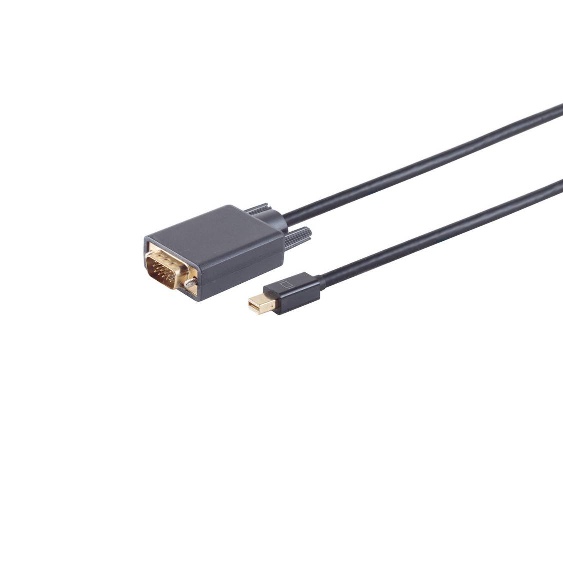 Mini Displayport 1.2 /VGA Stecker, schwarz, 3m