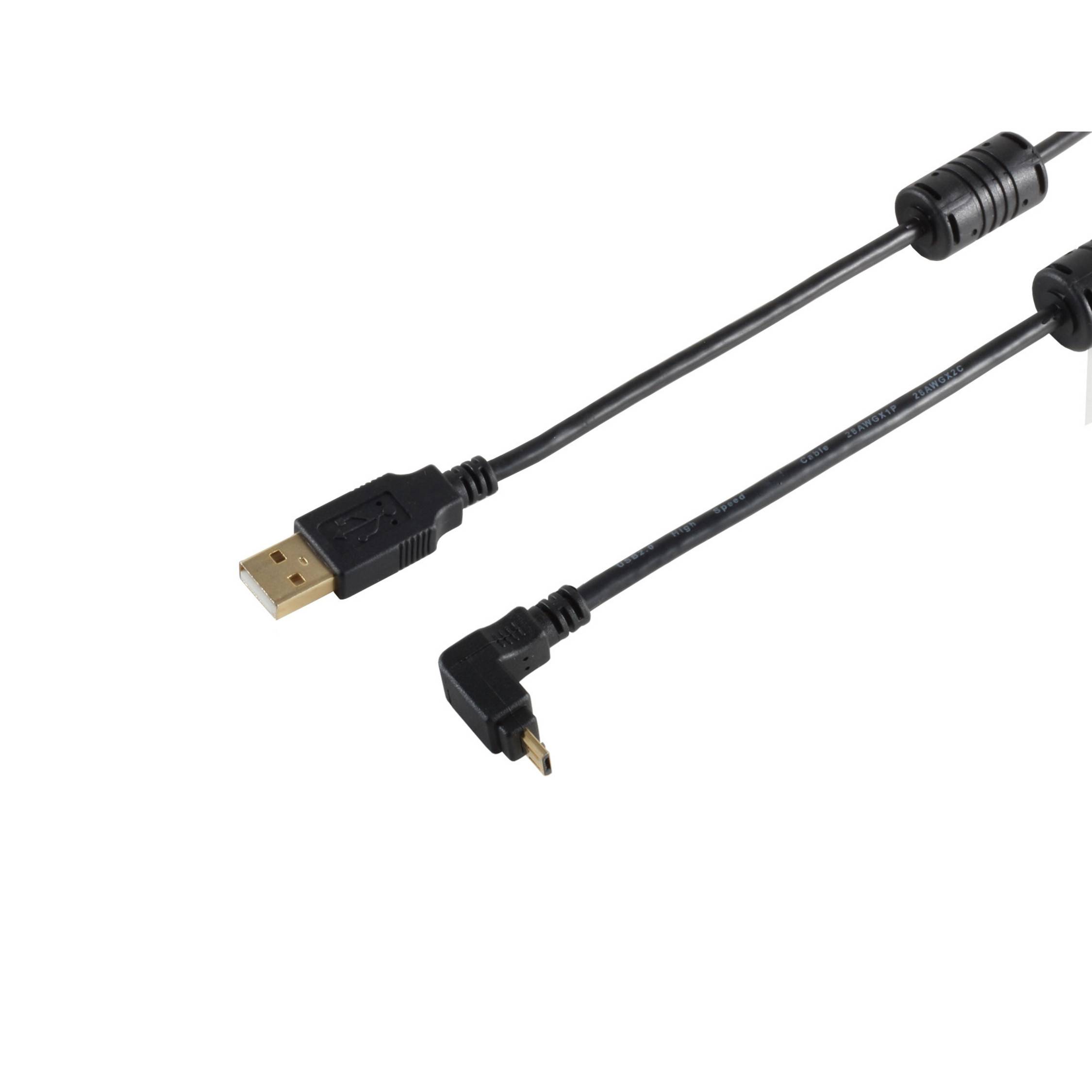 ShiverPeaks 13-10002 - 1 m - USB A - Micro-USB B - USB 2.0 - Schwarz