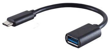 USB-C Adapter zu USB-A 3.0 Buchse, OTG, PVC Gehäuse, 5 Gbps, 10 cm