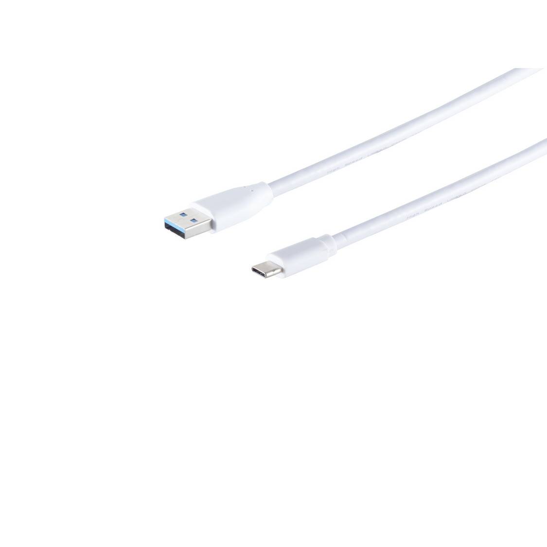 SHIVERPEAKS - S-Conn 13-31046, 3 m, USB A, USB C, USB 3.2 Gen 1 (3.1 Gen 1), 5000 Mbit/s, Weiß