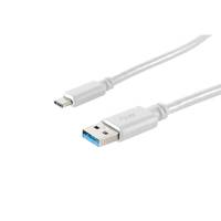 SHIVERPEAKS - S-Conn 13-31026, 1 m, USB A, USB C, USB 3.2 Gen 1 (3.1 Gen 1), 5000 Mbit/s, Weiß