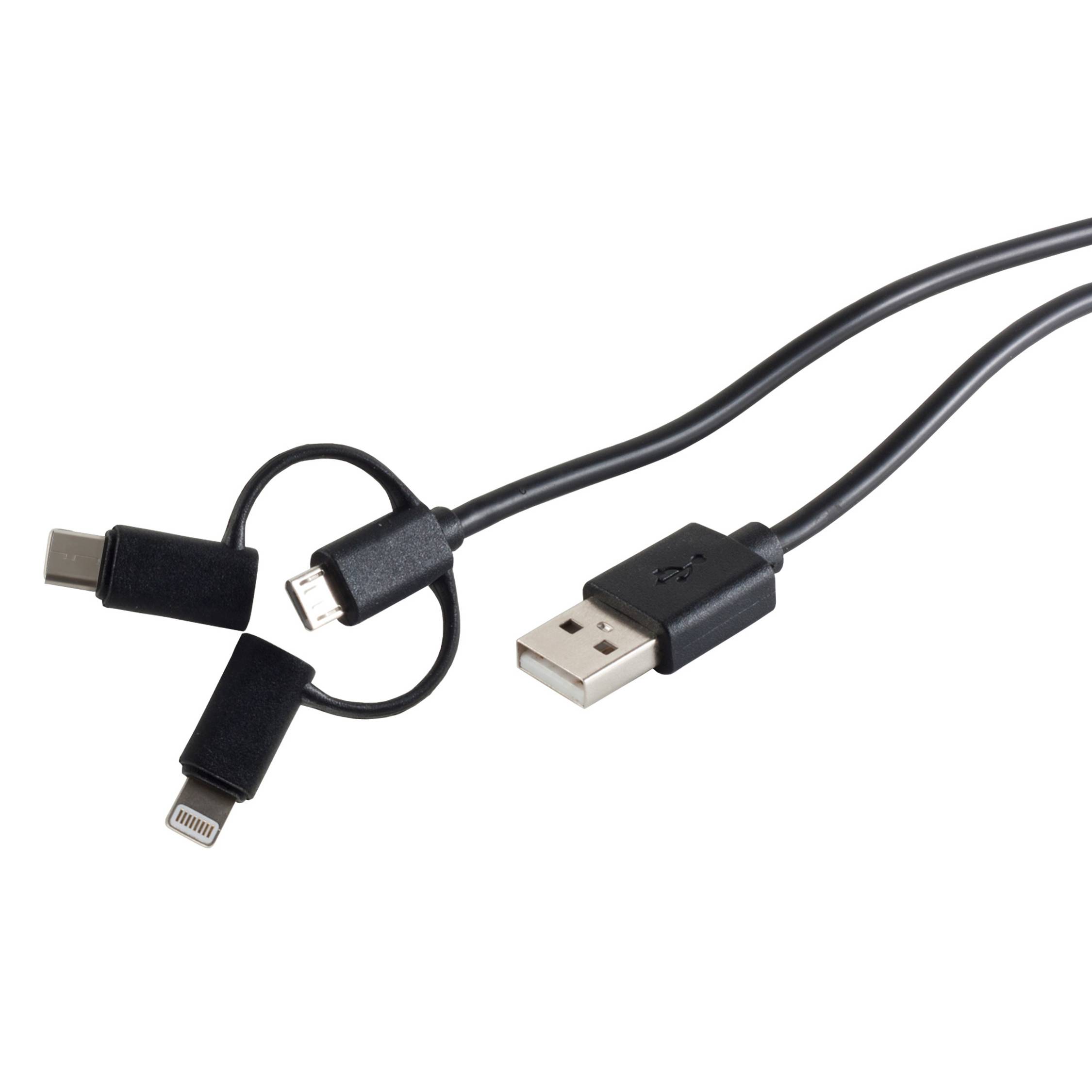 ShiverPeaks 14-15025 - 1 m - USB A - USB 2.0 - 480 Mbit/s - Schwarz