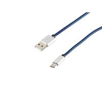 SHIVERPEAKS - S-Conn 14-50021, 0,9 m, USB A, USB C, USB 2.0, 480 Mbit/s, Blau