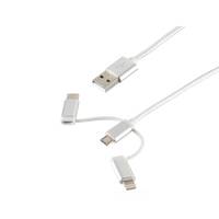 shiverpeaks BS14-50067, 1 m, USB A, Micro-USB B, USB 2.0, 480 Mbit/s, Weiß