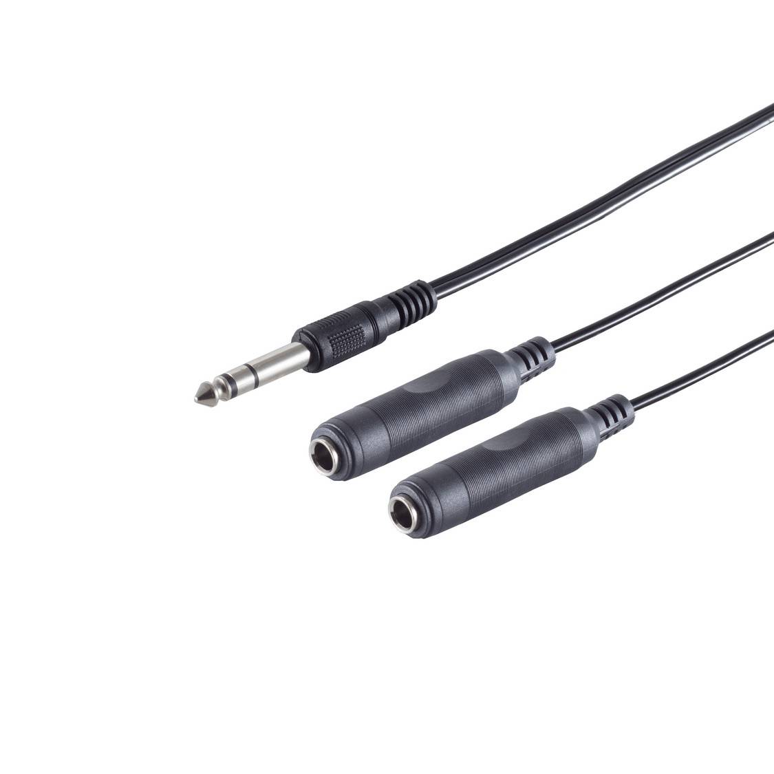 Klinkenstecker 6,3mm/ 2 Klinkenbuchse 6,3mm, 0,2m