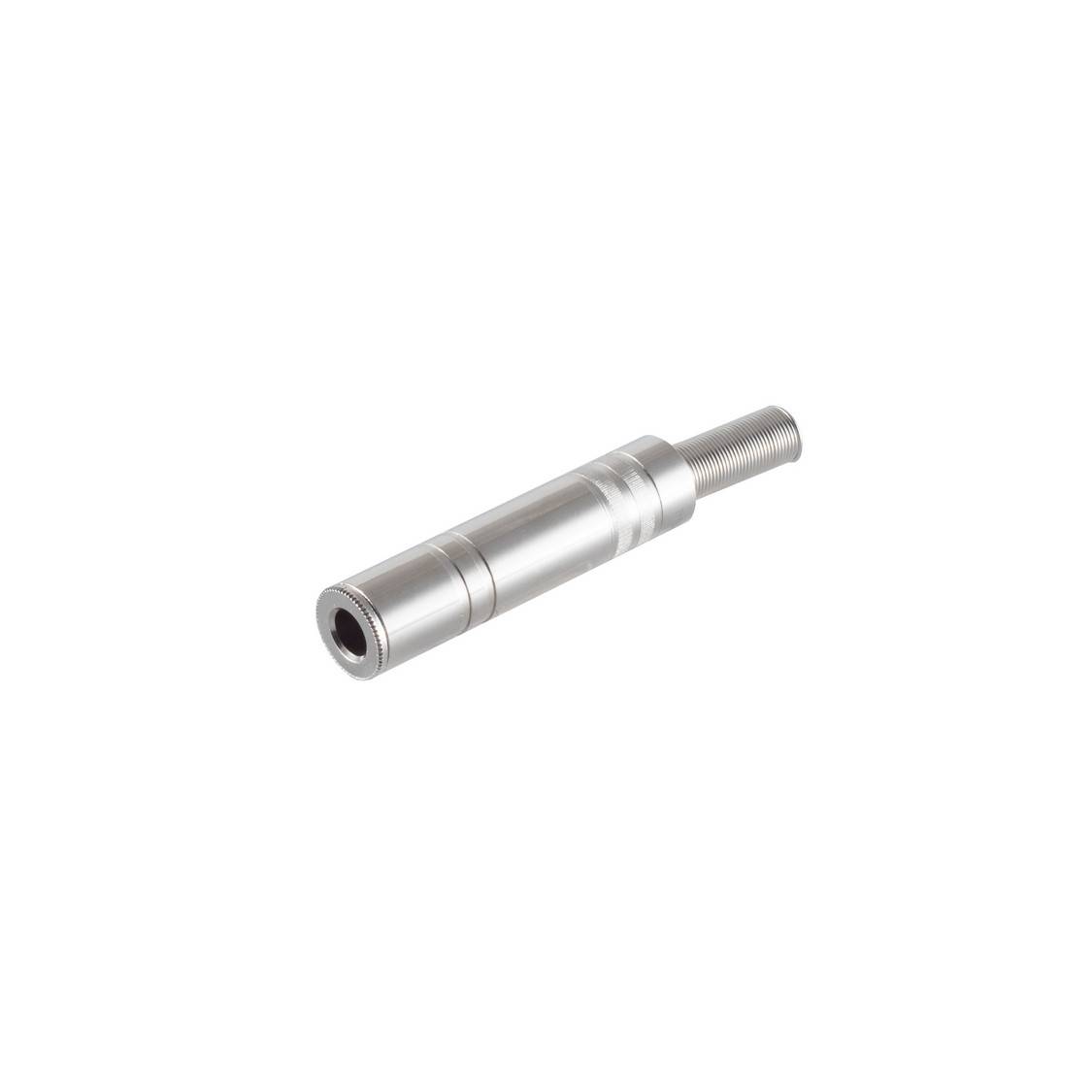Klinke 6,3 mm Kupplung, Mono, Metall, silber