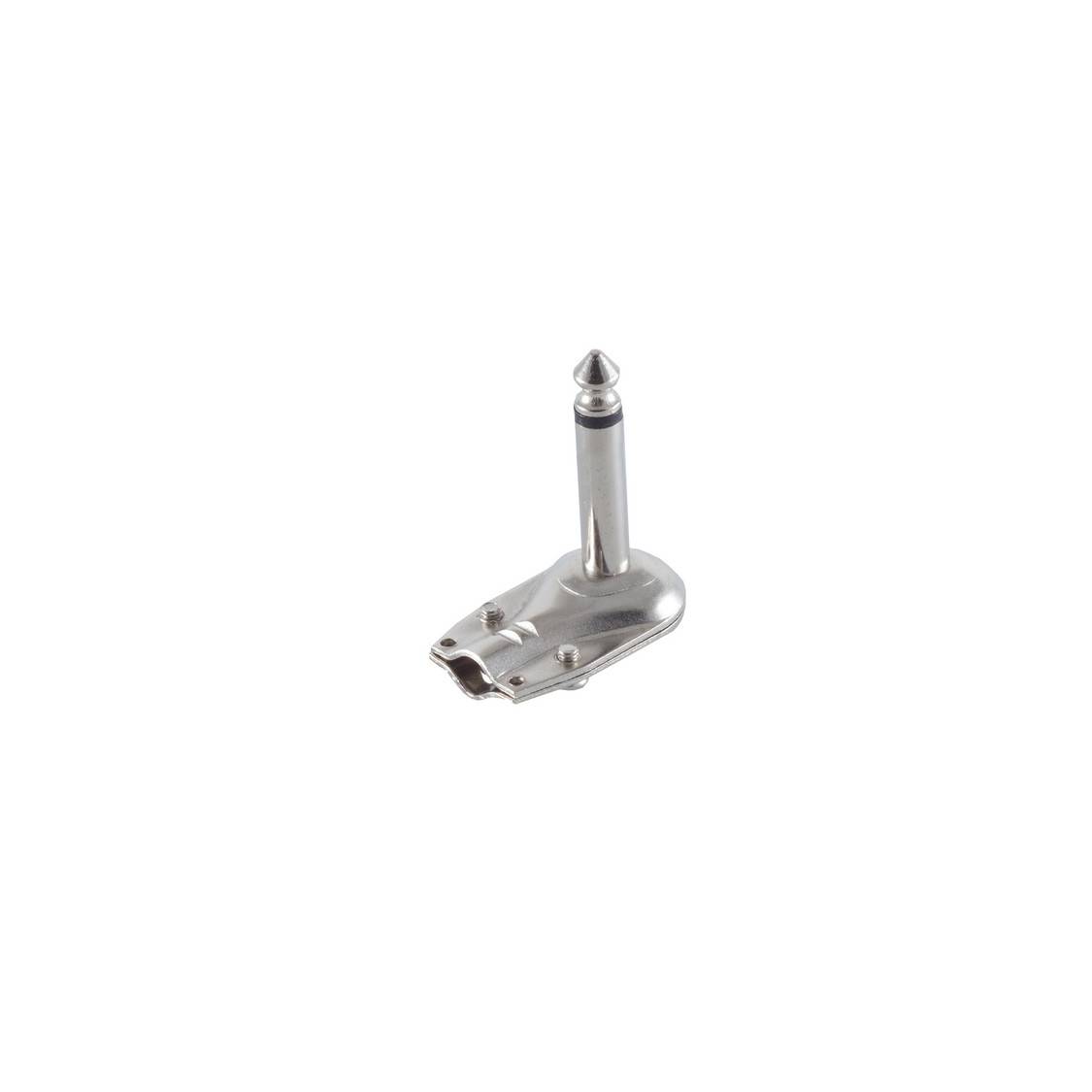 Klinke 6,3 mm Stecker, Mono, gewinkelt, Metall
