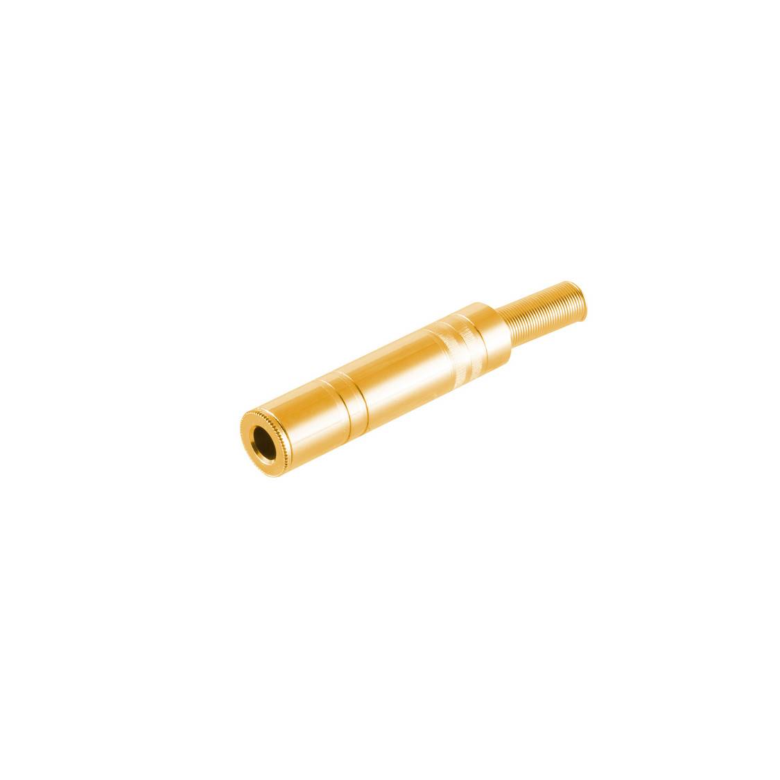 Klinke 6,3 mm Kupplung, Mono, Metall, vergoldet