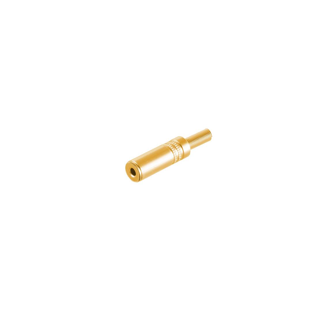 Klinke 3,5 mm Kupplung, Stereo, Metall, vergoldet