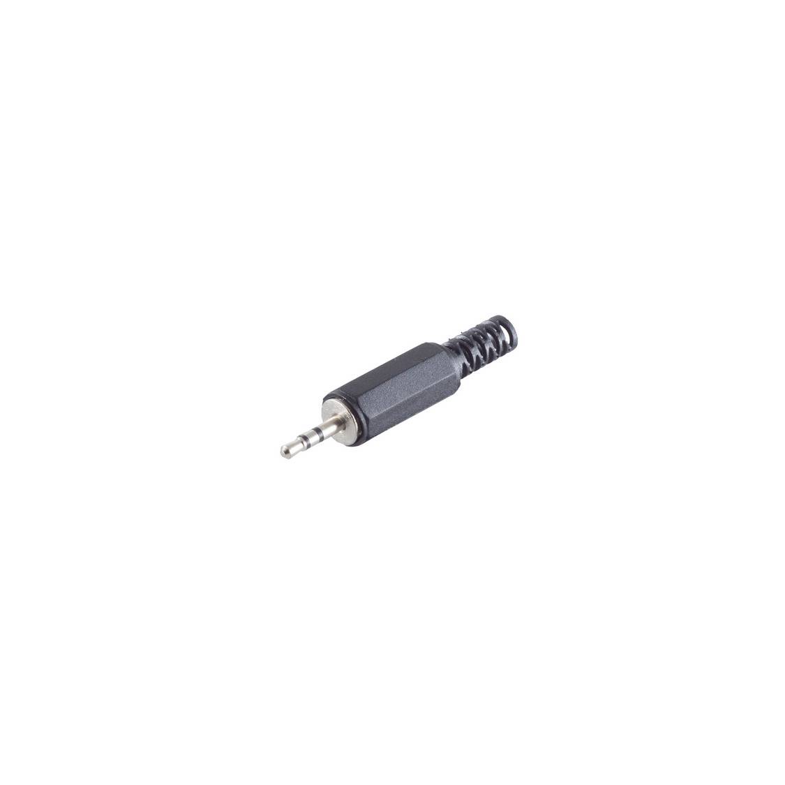Klinke 2,5 mm Stecker, Stereo, schwarz