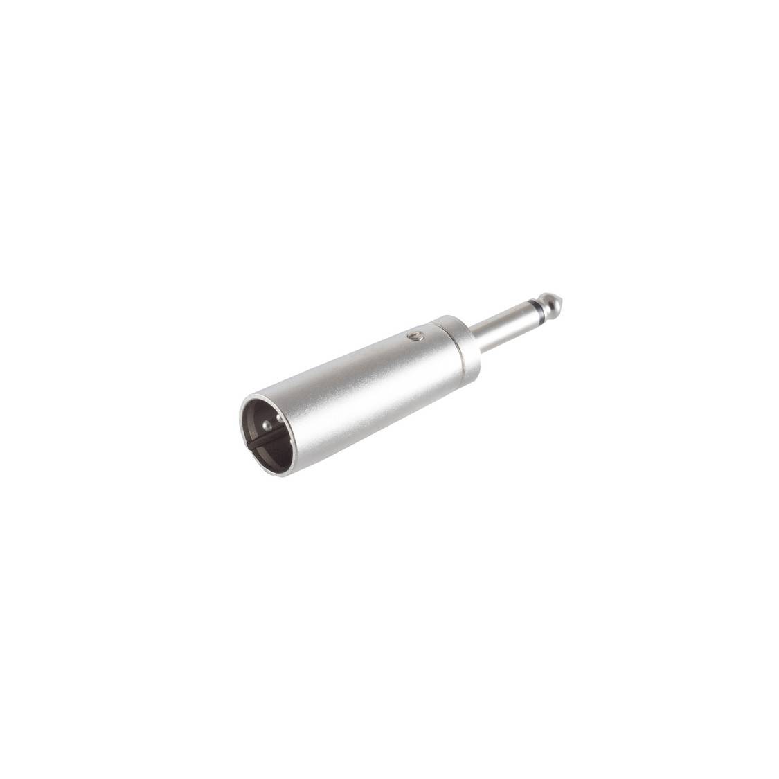 XLR Stecker auf Klinke 6,3 mm Stecker Adapter, Mono, Metall, silber