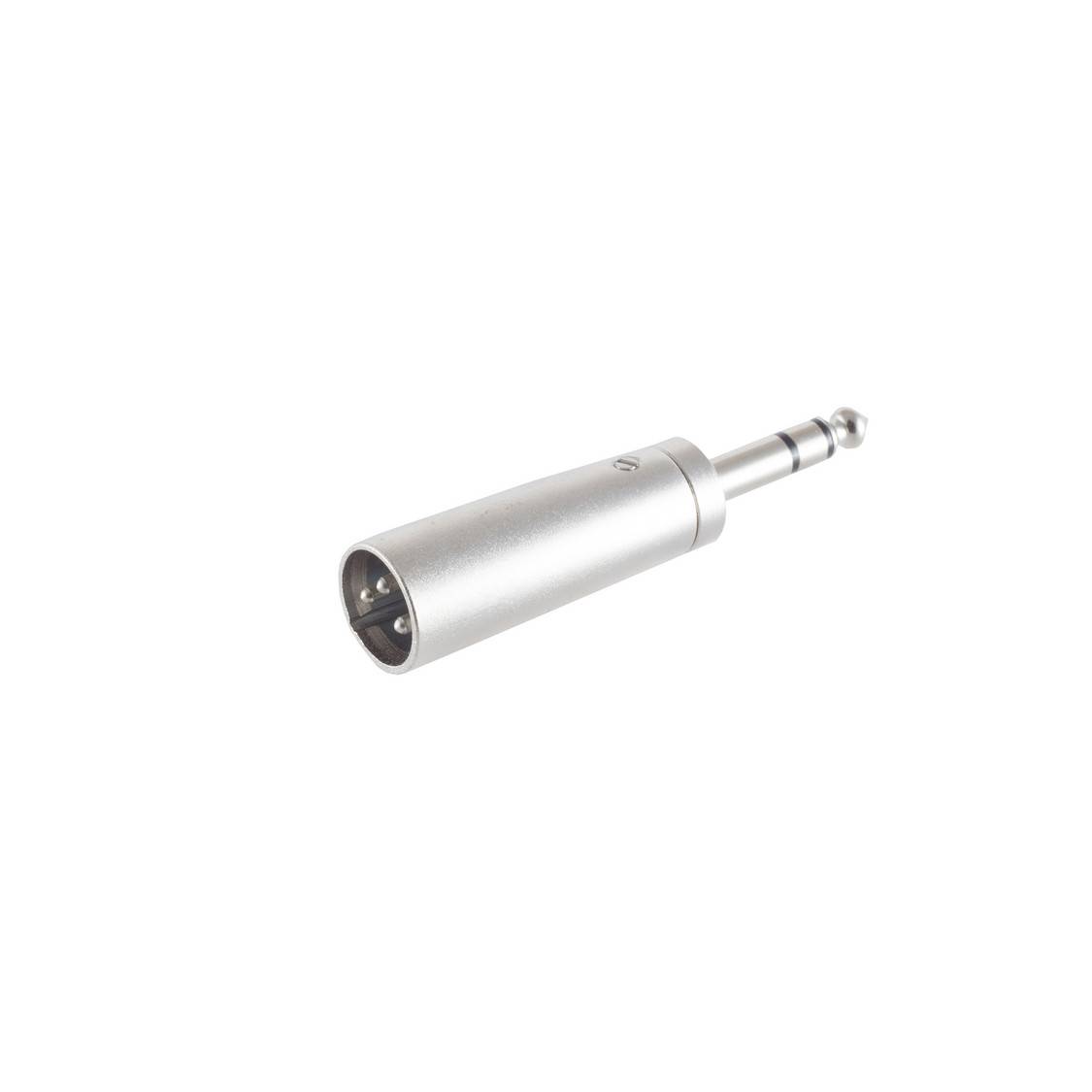 XLR Stecker auf Klinke 6,3 mm Stecker Adapter, Stereo, silber