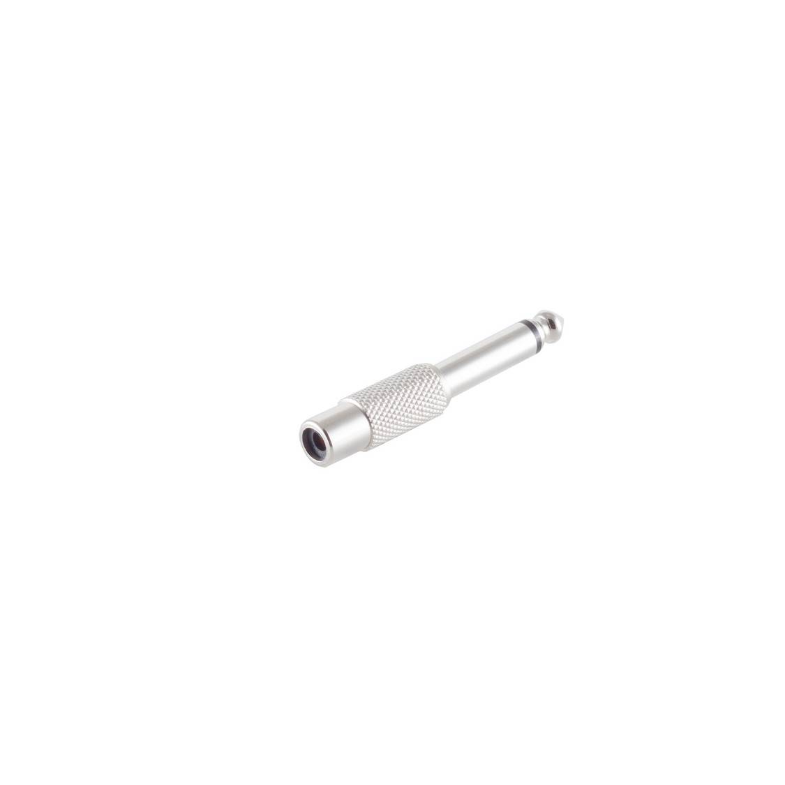 Klinke 6,3 mm Stecker auf Cinch Buchse Adapter, Mono, Metall