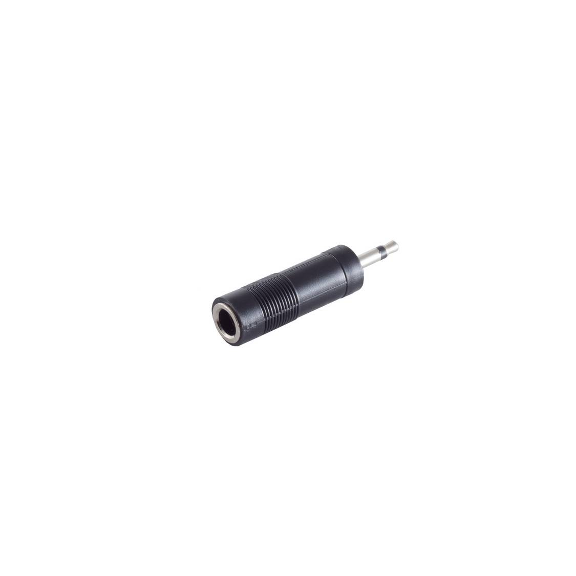 Klinke 3,5 mm Stecker auf Klinke 6,3 mm Buchse Adapter, Mono, schwarz
