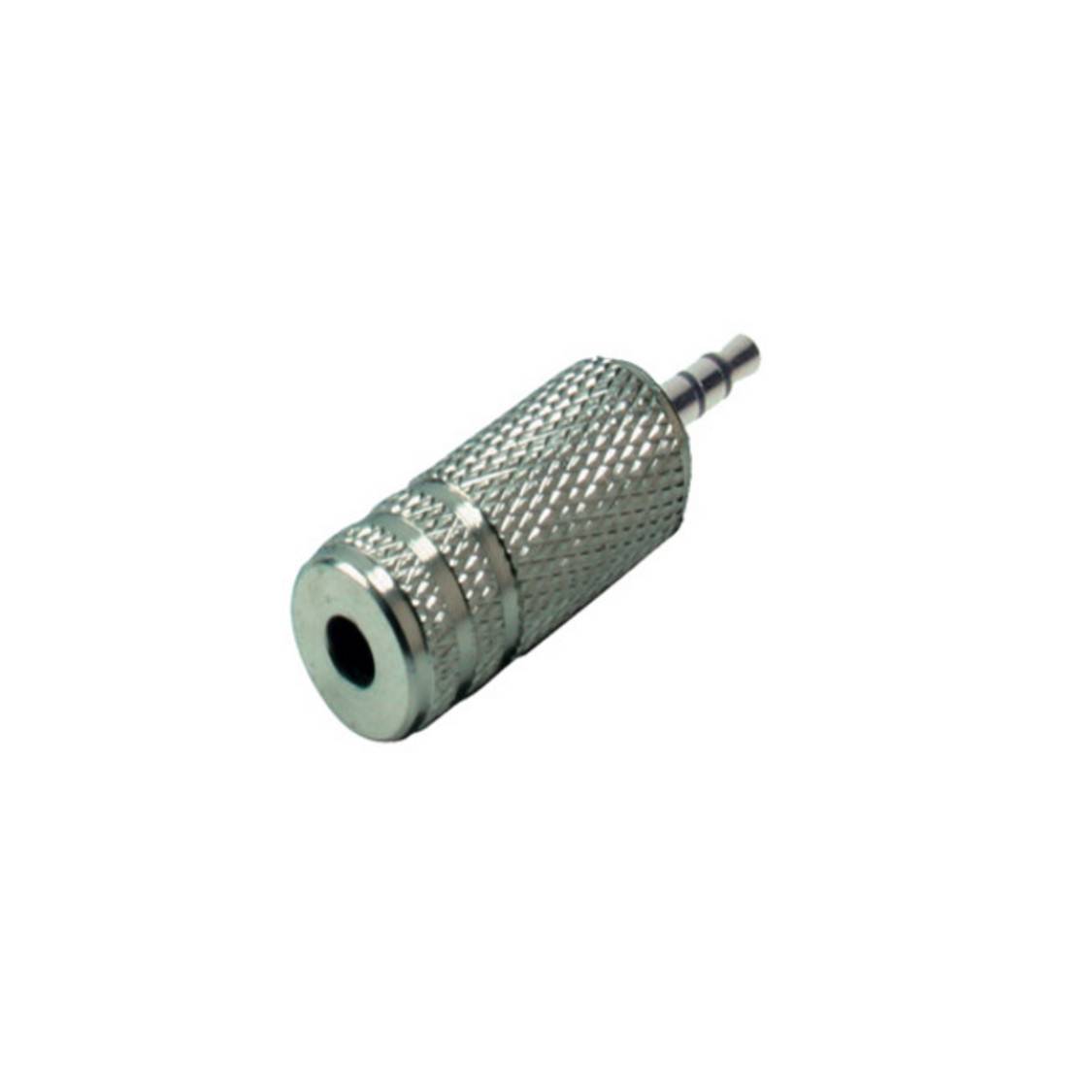Klinke 2,5 mm Stecker auf Klinke 3,5 mm Buchse Adapter, Stereo, Metall