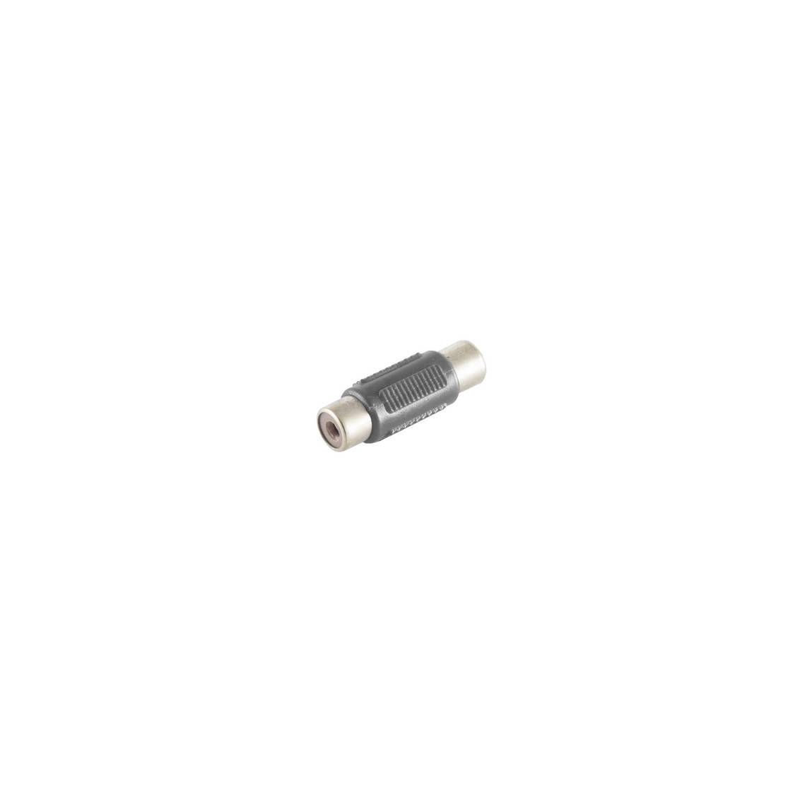 Cinch Buchse auf Cinch Buchse Adapter, schwarz