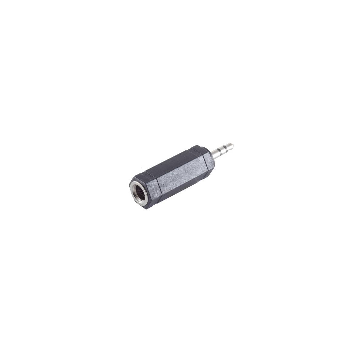 Klinke 3,5 mm Stecker auf Klinke 6,3 mm Buchse Adapter, Stereo, schwarz