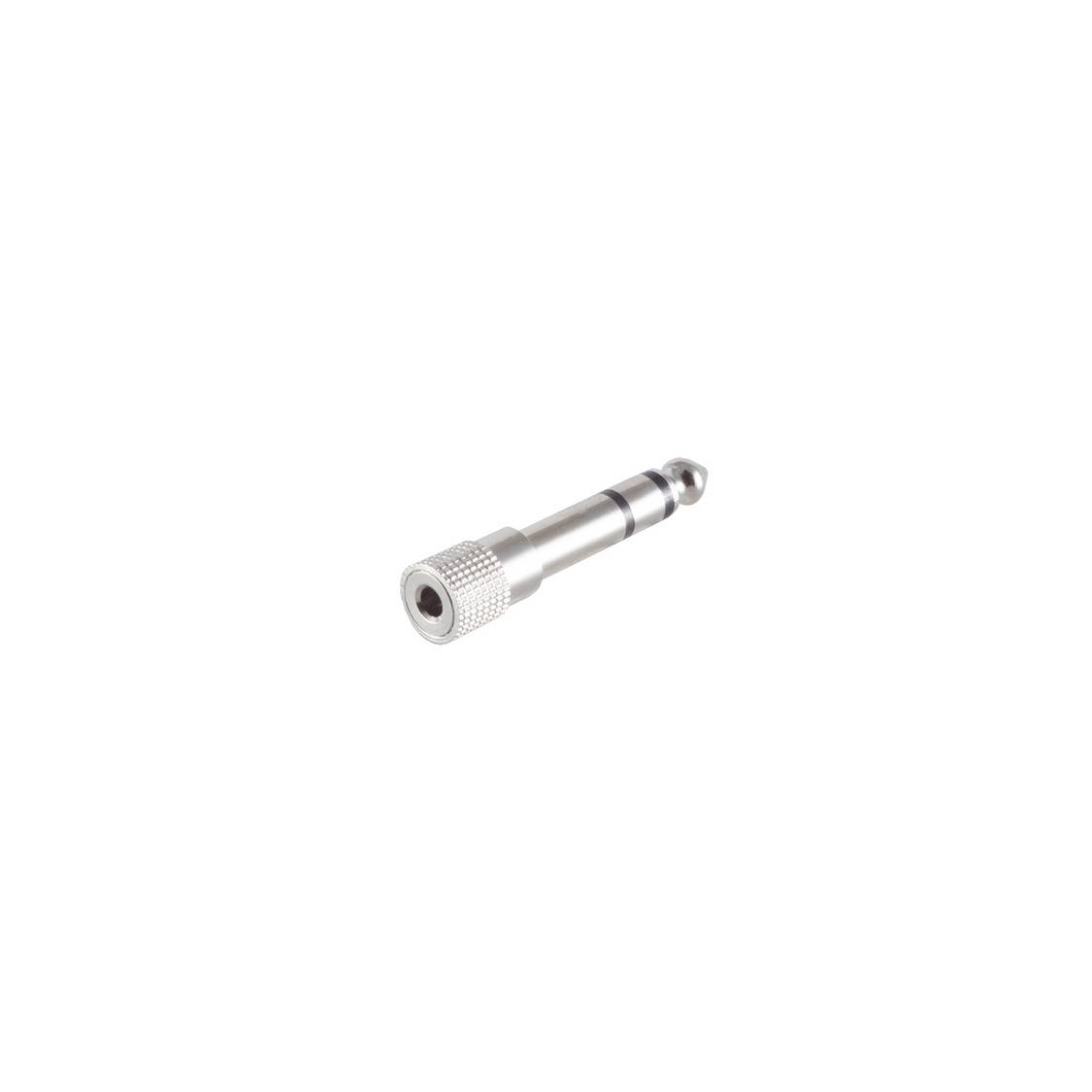 Klinke 6,3 mm Stecker auf Klinke 3,5 mm Buchse Adapter, Stereo, Metall