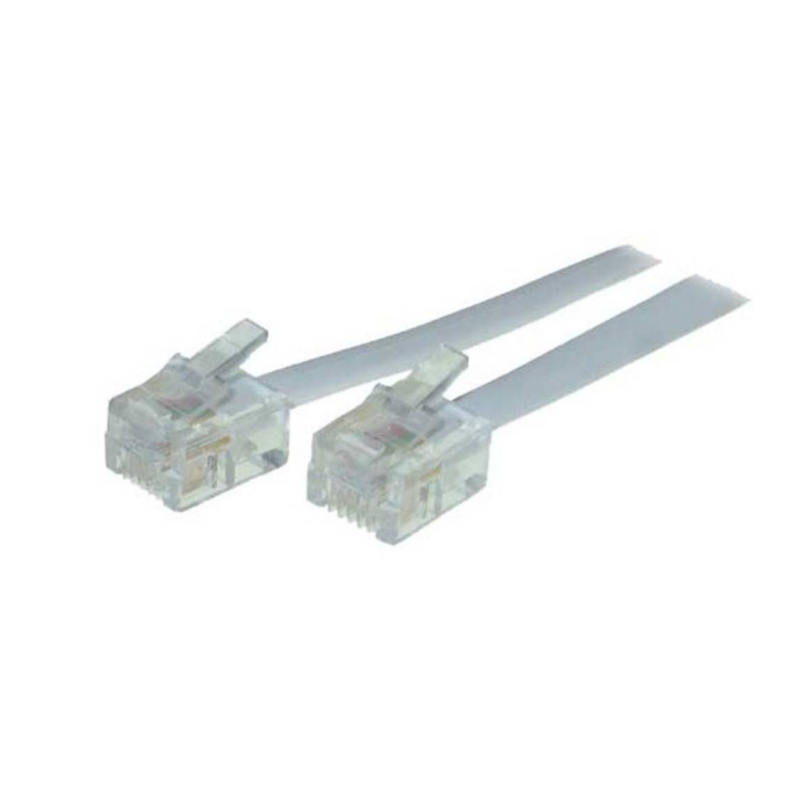 Western-Stecker 6/4/Western-Stecker 6/4 weiß 10m