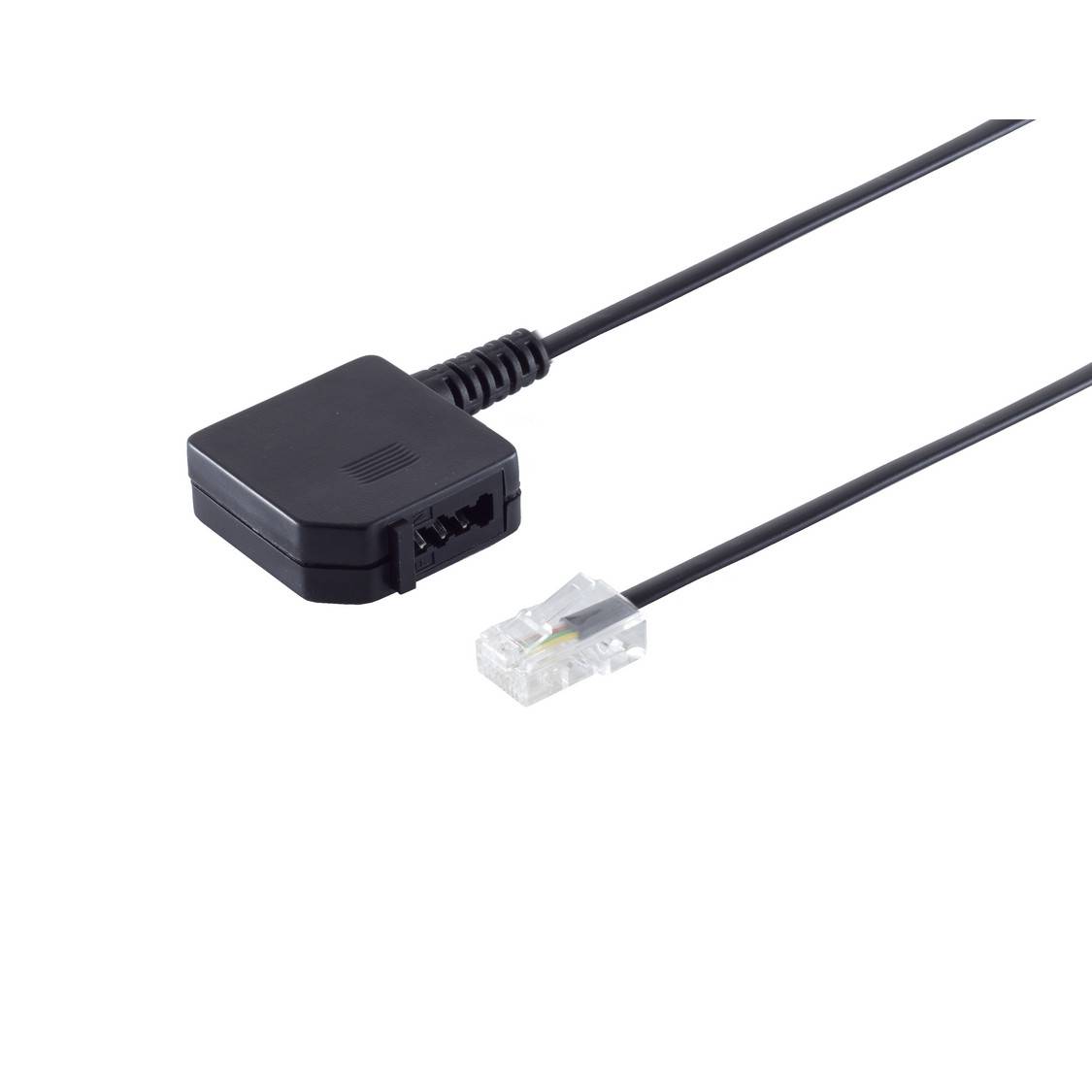 RJ45-Telefonstecker 8P4C auf TAE-U-Buchse, Telefonadapter, 0,2 m