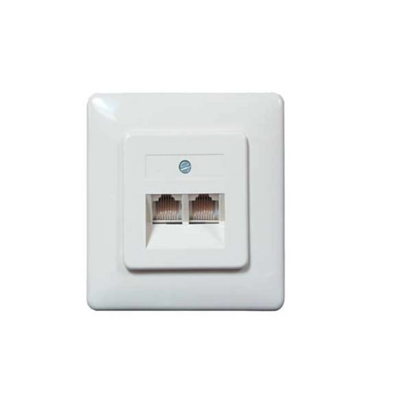 UAE Anschlußdose 2 x 8/8 parallel Metallrahmen UP UAE Anschlußdose 2 x 8/8 parallel Metallrahmen UP