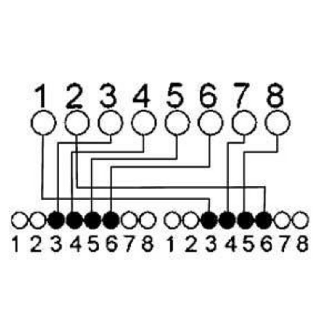 cat. 5e Patchkabeladapter Telefon/Telefon 0,10m
