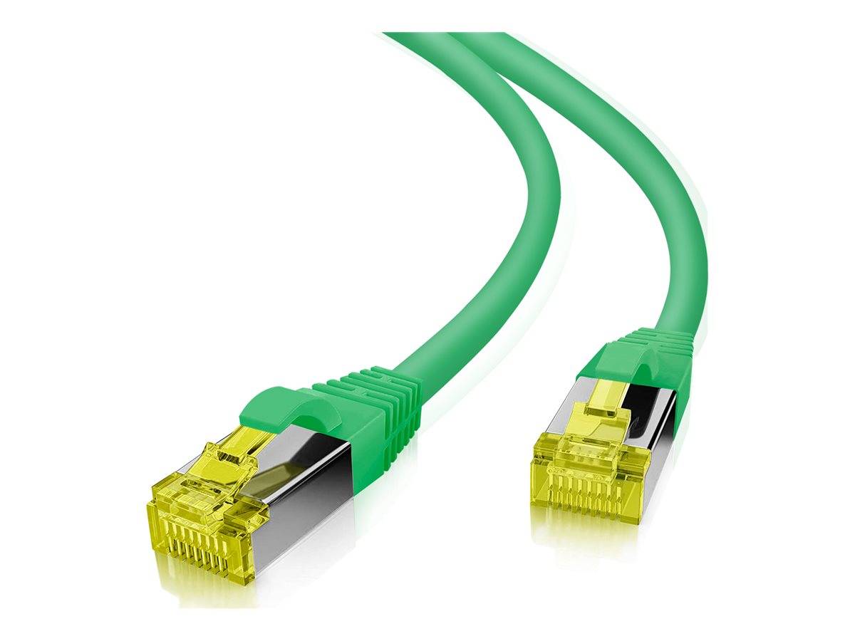 Patchkabel S/FTP Cat 7 grau 5,0m 4 x 2 x AWG 26, geschirmt , 100% Vollkupfer , Cat 7 getestet bis 600 Mhz , halogenfreier LSZH-Mantel , Schmale